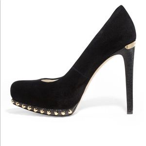 Michael Kors Ailee black suedes studded shoes
